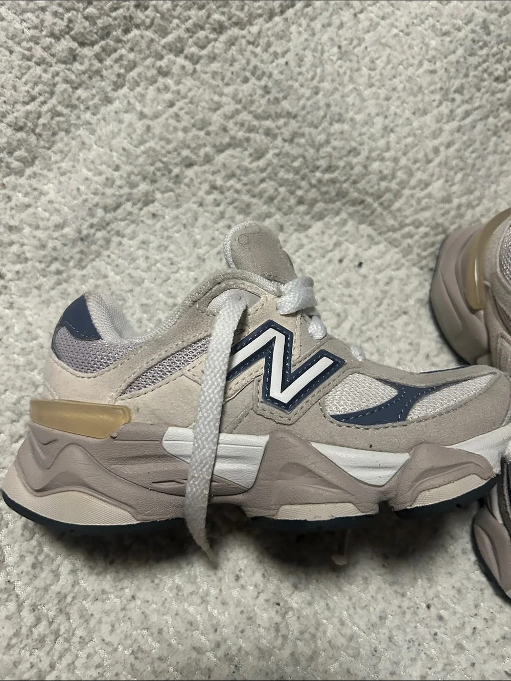 New Balance Kids White and Blue 9060 Sneakers